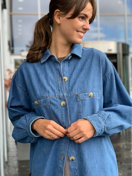 Bilde av Gestuz Kayo Skjorte L.A Blue