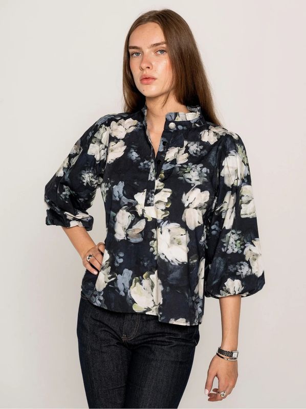 MissMaya Ella Blouse Blue Garden