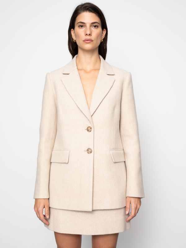Camilla Pihl Alexandra Skirt Cream Herringbone