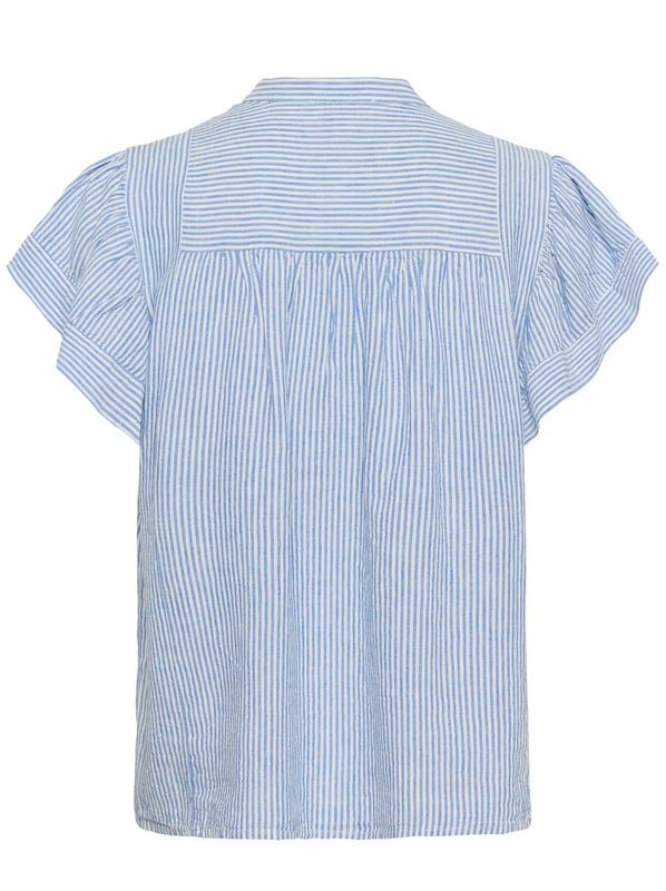 Soaked in Luxury Aria Blouse Regatta and White Stripe