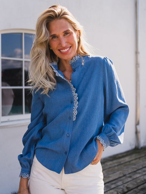 Hovedbilde RAUS Pernilla Shirt Mid Blue ...