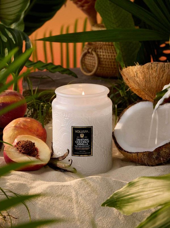 Voluspa Large Jar Candle Tahitian Coconut Vanilla