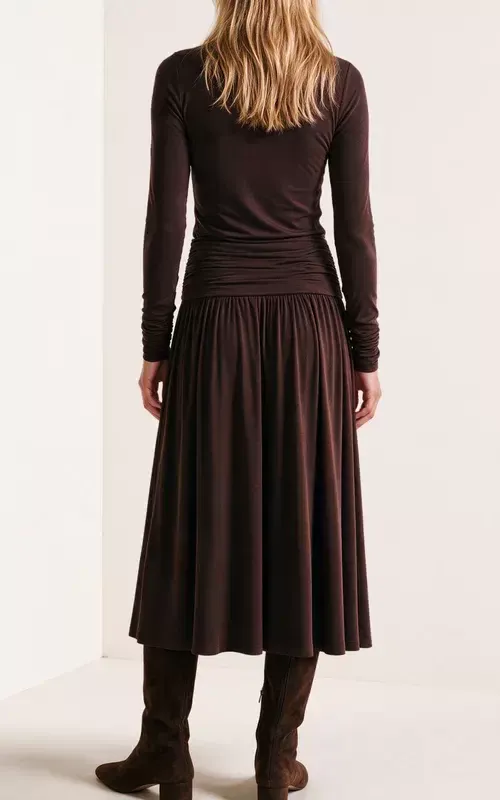 By TiMo Jersey V-Neck Top Brown