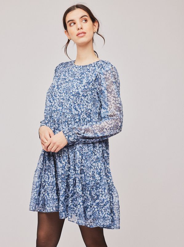Untold Stories Blossom Mini Dress Midnight Flower