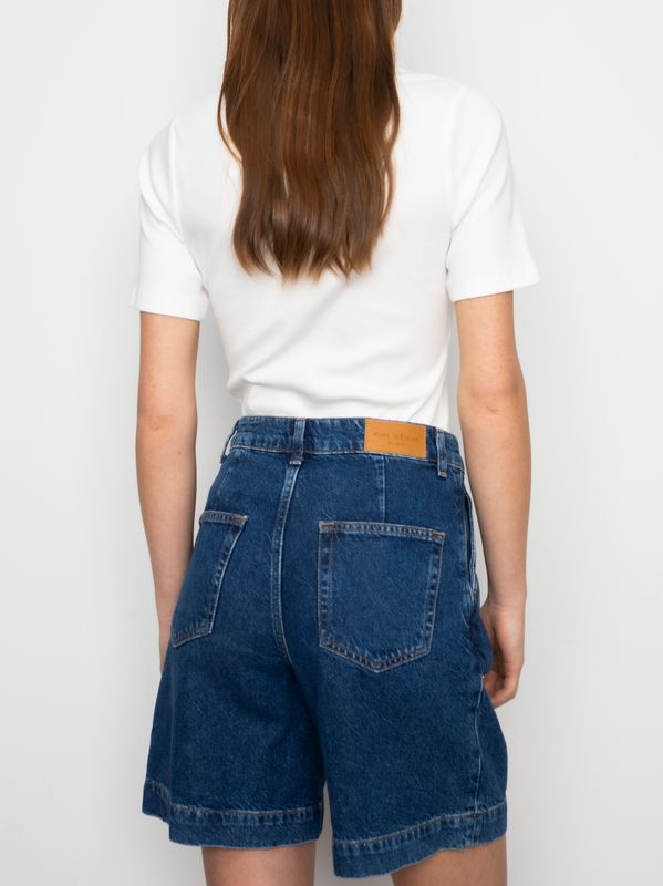 Camilla Pihl Denim Jason Shorts Washed Dark Blue