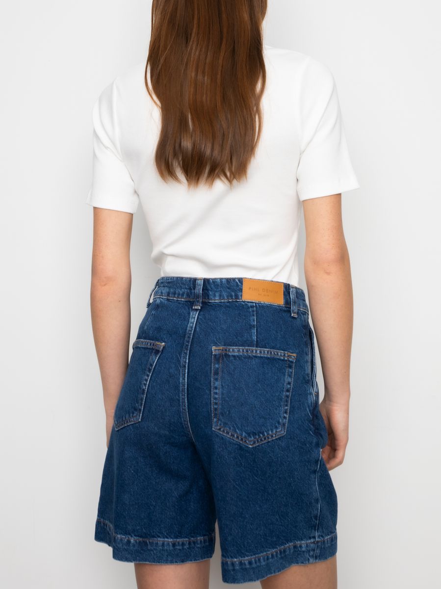 Camilla Pihl Denim Jason Shorts Washed Dark Blue