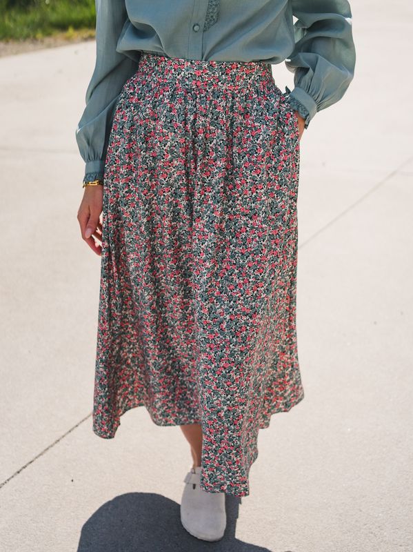 RAUS Astrid HW Skirt C Green Flower