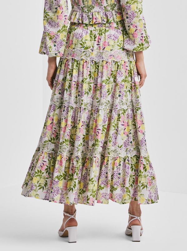 By TiMo Cotton Slub Maxi Skirt Summer Lilacs