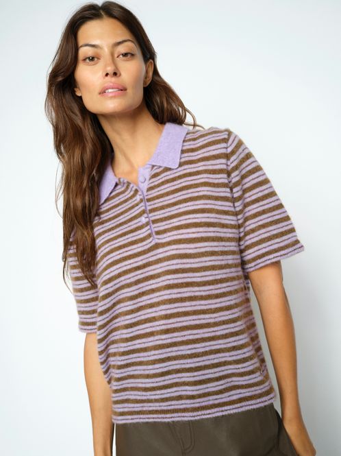 Hovedbilde Mos Mosh Milvi SS Stripe Polo ...