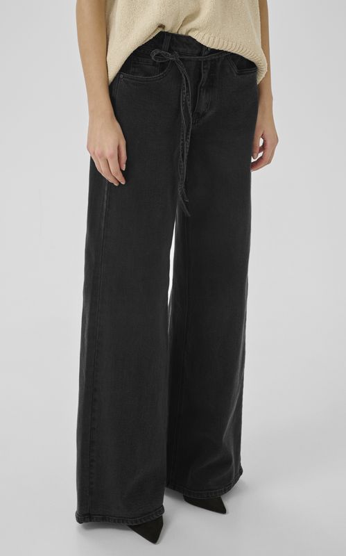 My Essential Wardrobe Karo 144 Wide Jeans Dark Grey Wash