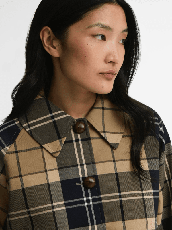 Barbour Delilah Check Camel