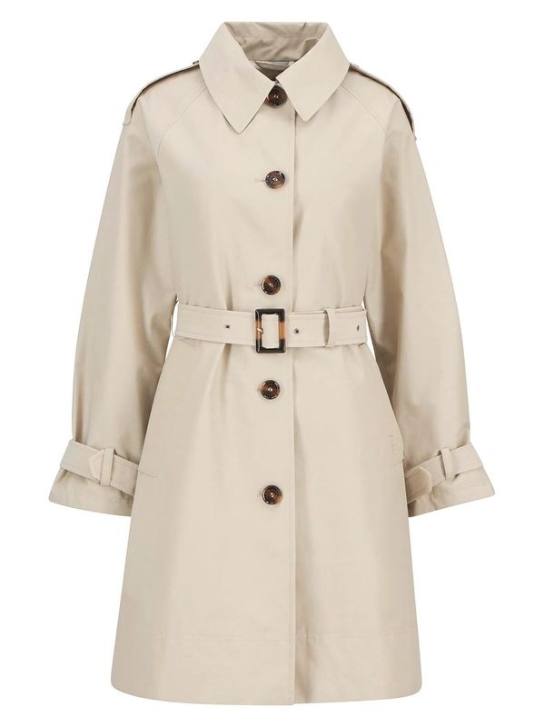 Barbour Maia Showerproof Trench Coat Mist Dress/Navy Tartan