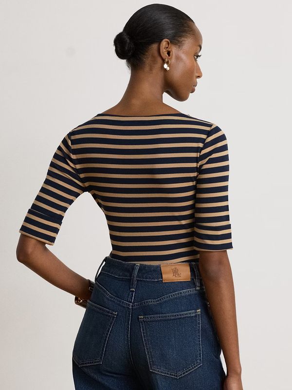 Lauren RL Knit T-shirt Navy/Camel 