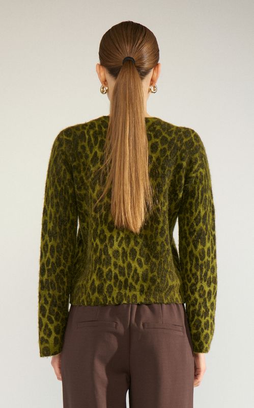 Nümph Riette Leo Pullover Calla Green