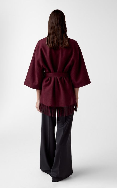 AKS Label Akila Lambswool Jacket Burgundy