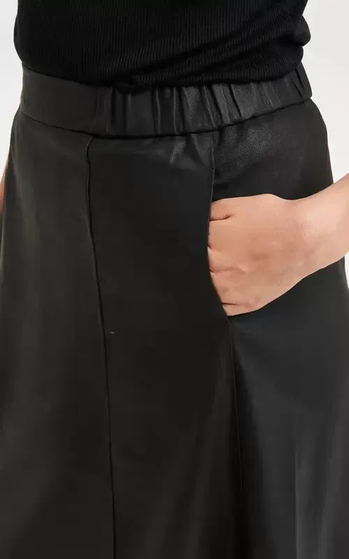 Notyz Casablanca Leather Skirt Black