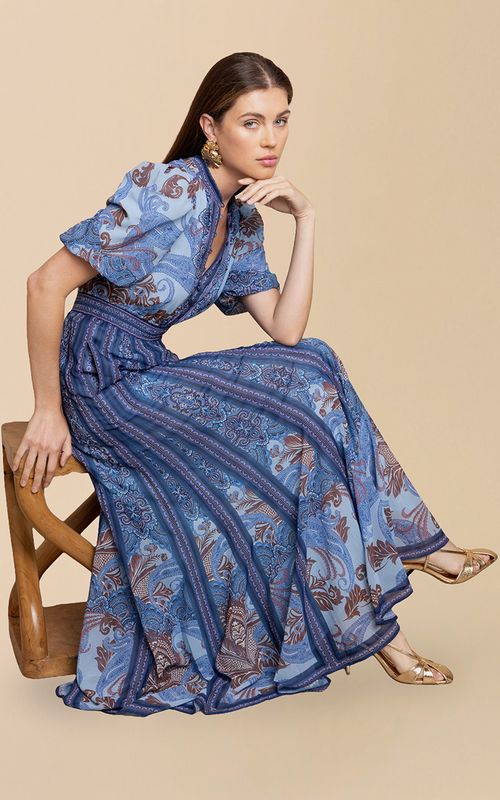 Hale Bob Liliosa Dress Blue