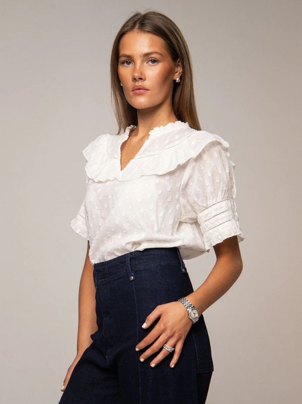 MissMaya Adira Blouse Powder White