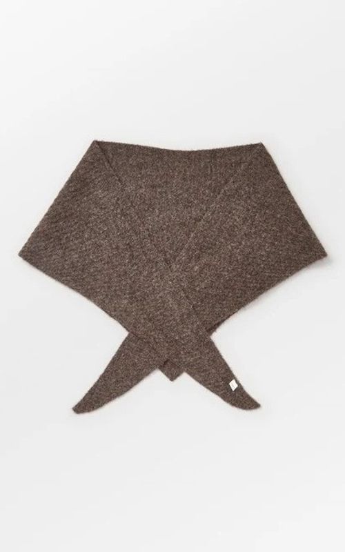 Beck Söndergaard Alpaca-Wool Triangle Scarf Hot Fudge Brown