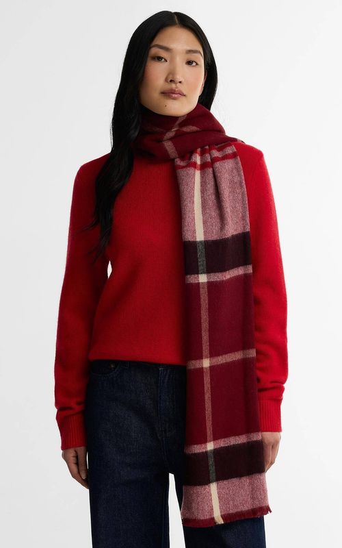 Barbour Rosefield Scarf Light Cardinal Tartan