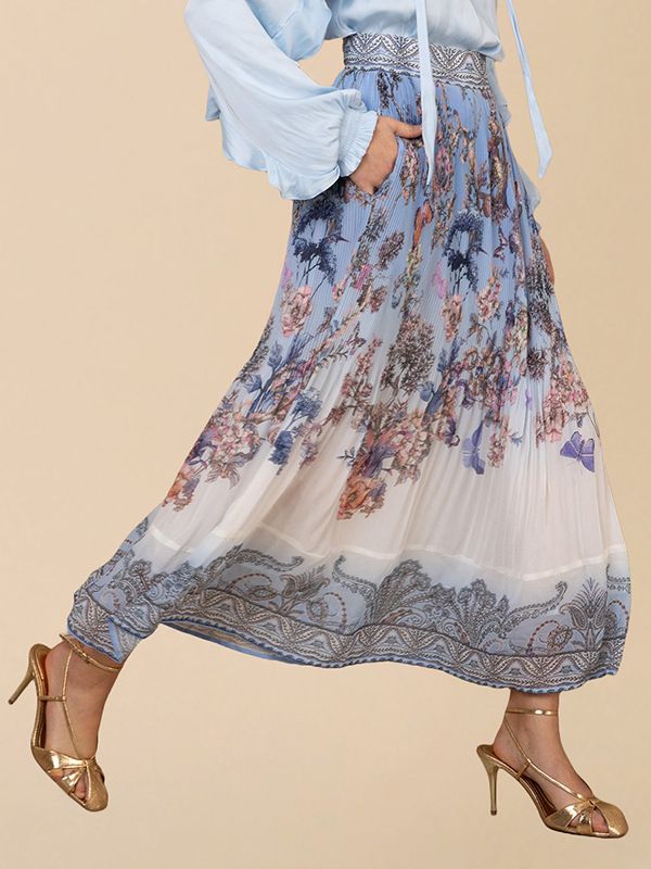 Hale Bob Theodosia Skirt Blue