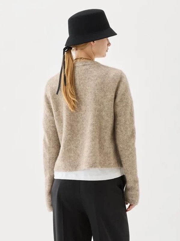 Busnel Sienna Rib Cardigan Mele Melange