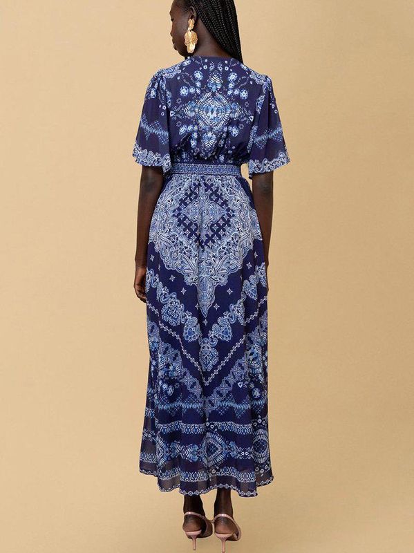 Hale Bob Alitzel Long Dress Navy