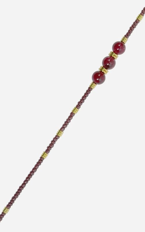 La Coque Francaise Iris Perles Bordeaux 120cm