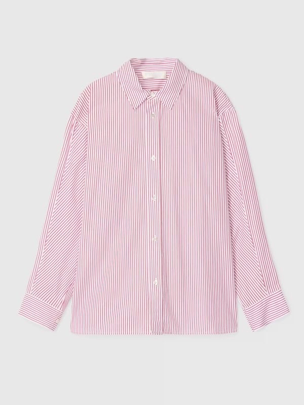 FWSS Coastal Shirt White Red Pinstripe