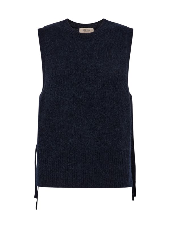 Mos Mosh Thora Tie Knit Vest Salute Navy