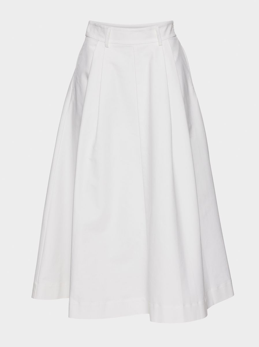 CHRISTIAN AKS Anna Cotton Skirt White