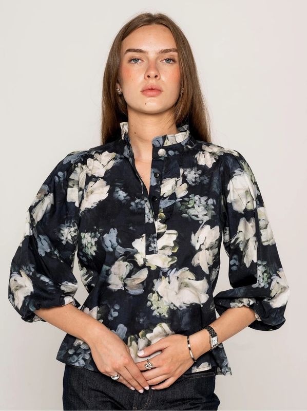 MissMaya Ella Blouse Blue Garden