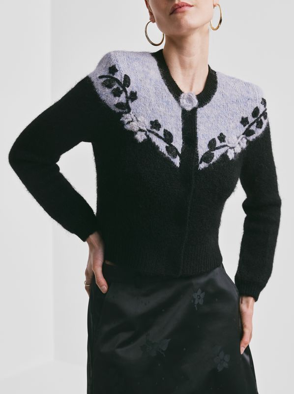 By TiMo Decor Knit Jacket Blue Combo