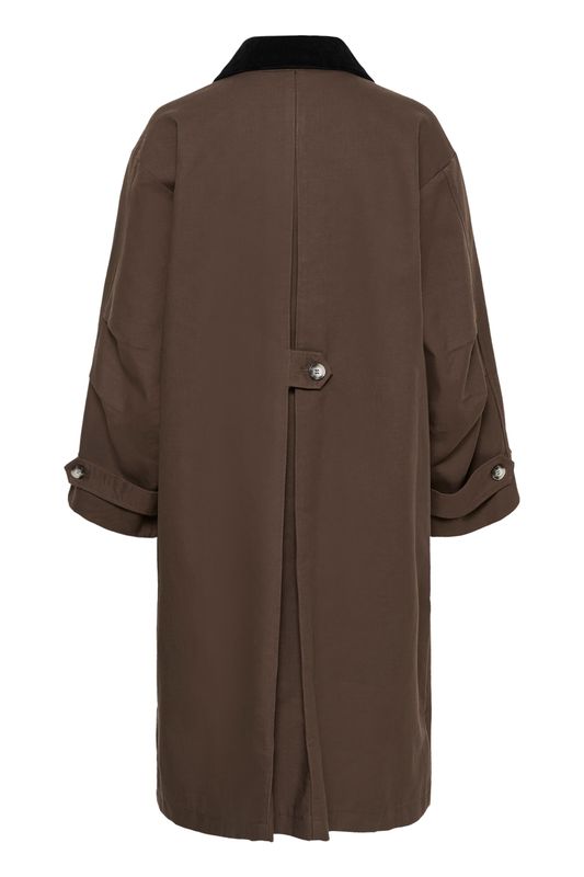 Soaked in Luxury Jennah Cade Coat Chocolate Brown