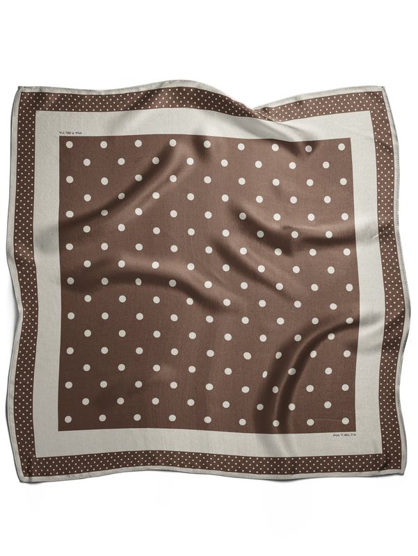 Pia Tjelta Betty Petit Pois Scarf Brown/Cream