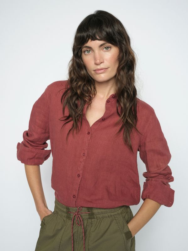 Mos Mosh Martina Linen Shirt Cowhide