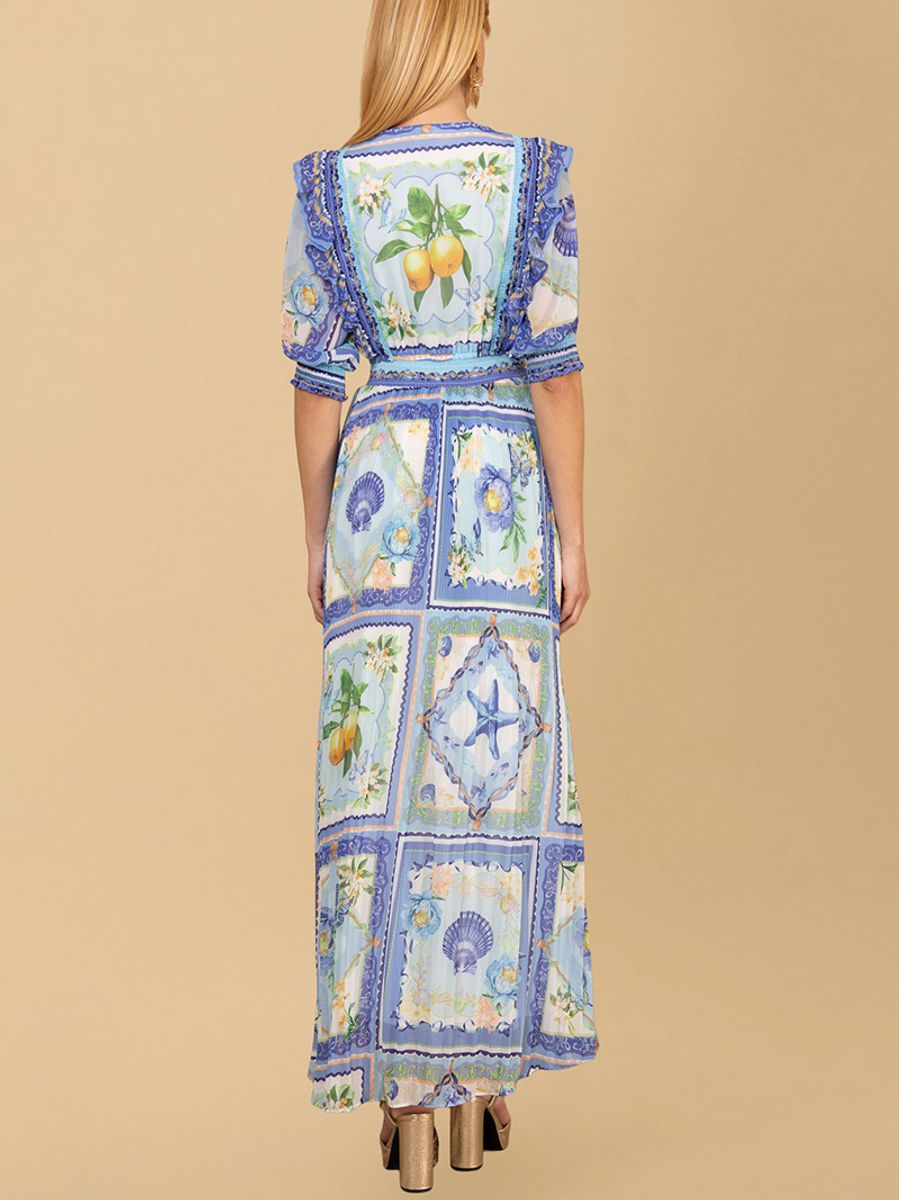 Hale Bob Lovisa Long Dress Blue