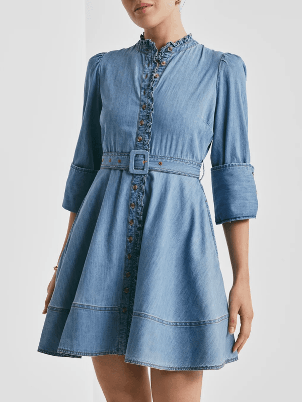 By Timo Denim Mini Dress Light Blue