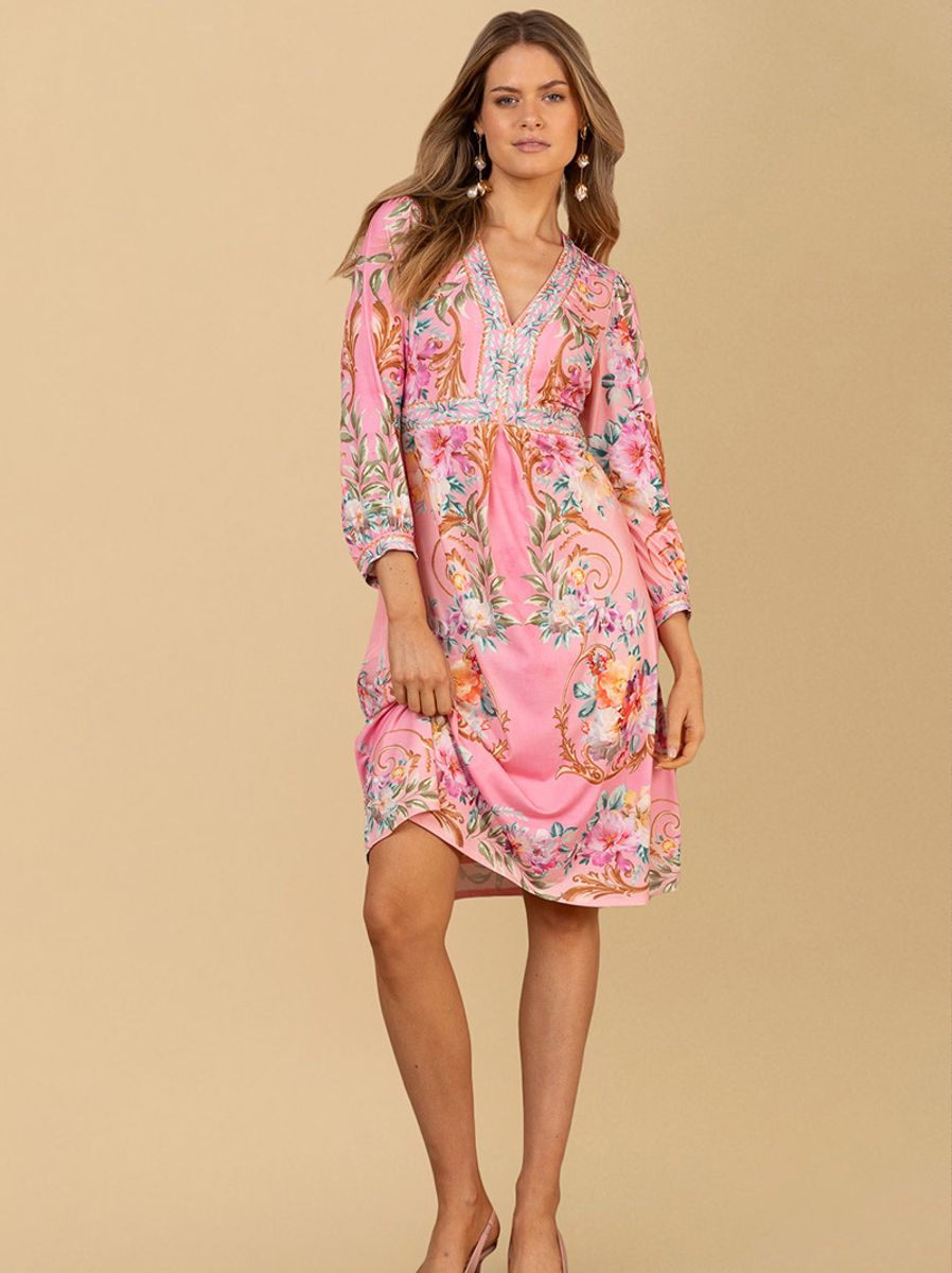 Hale Bob Sariah Dress Coral