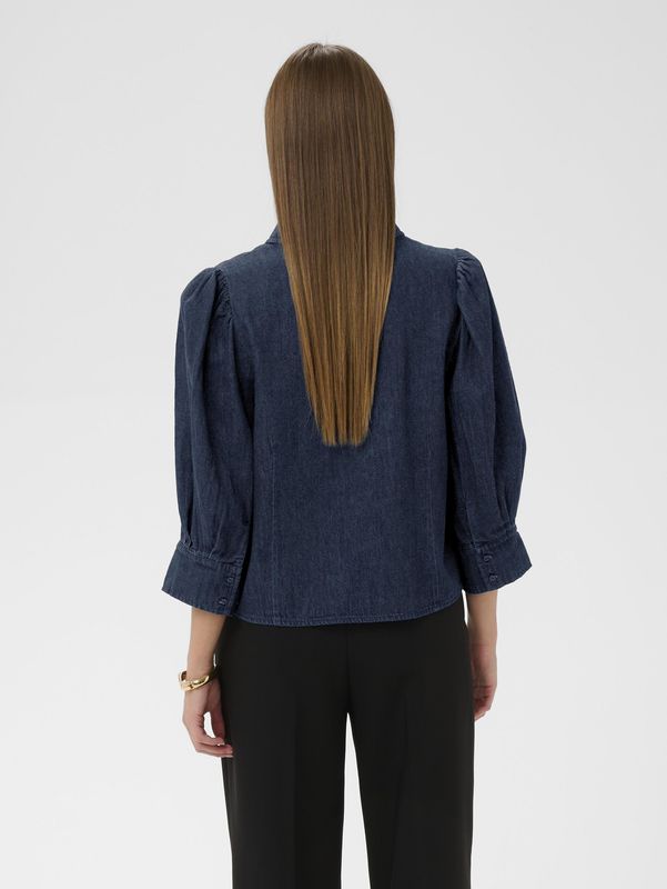 Soaked in Luxury Chaman Hella Shirt Dark Blue Denim