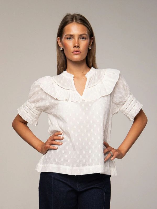 MissMaya Adira Blouse Powder White
