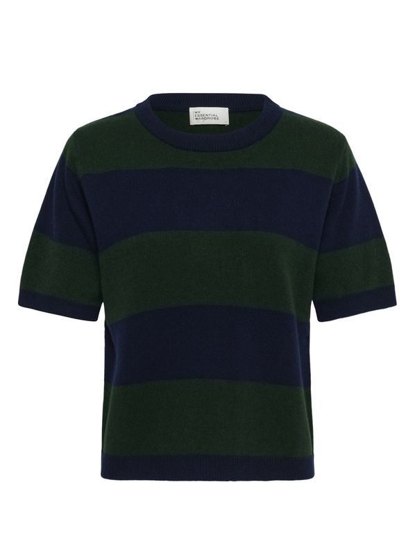 My Essential Wardrobe Jola Knit Pullover SS Douglas W Navy Stripe