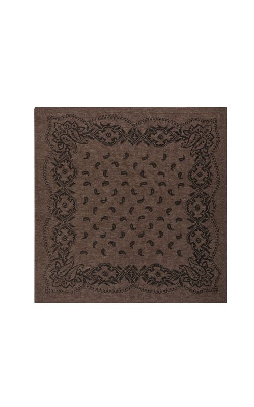 Neo Noir Adelina Paisley Knit Scarf Brown Melange