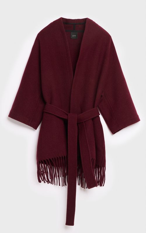 AKS Label Akila Lambswool Jacket Burgundy