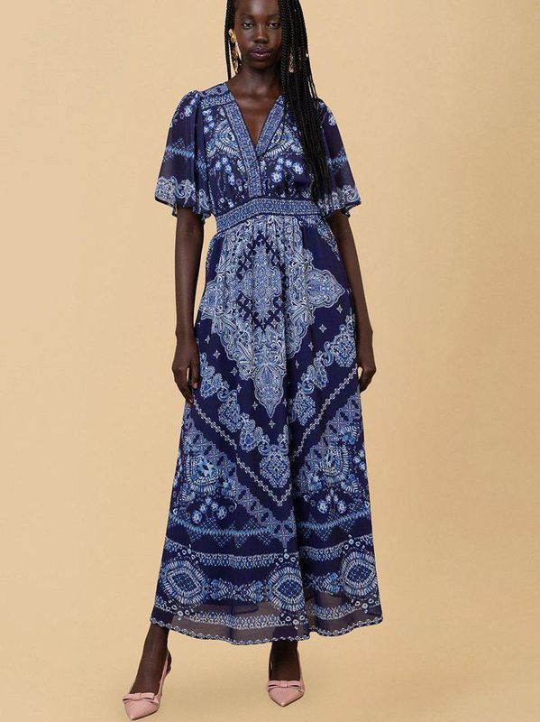 Hale Bob Alitzel Long Dress Navy