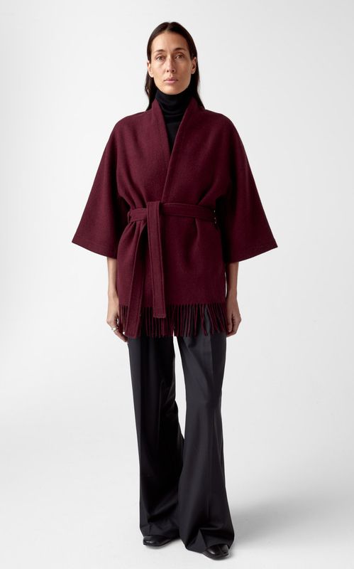 AKS Label Akila Lambswool Jacket Burgundy