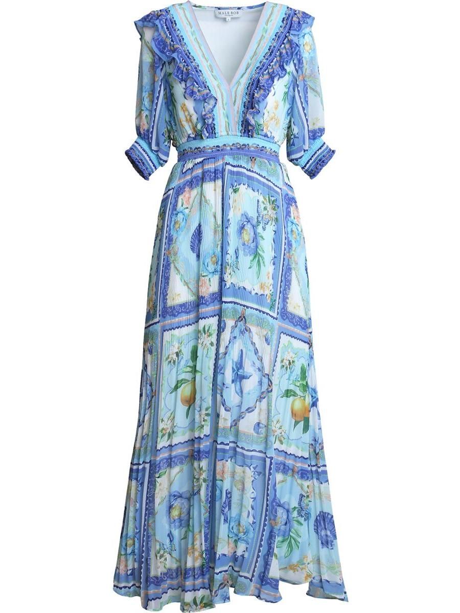 Hale Bob Lovisa Long Dress Blue