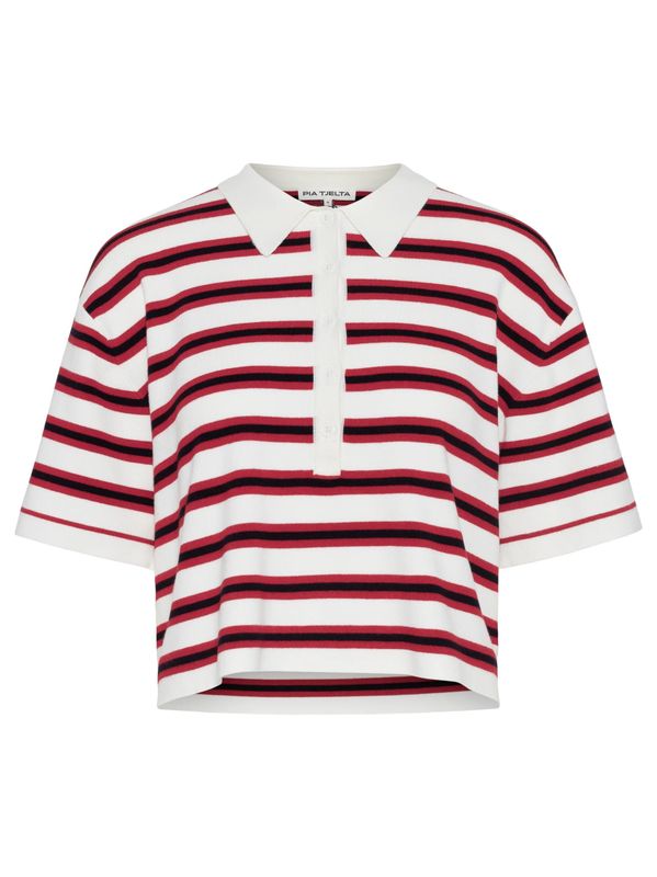 Pia Tjelta Ros Striped T-Shirt Red/Navy
