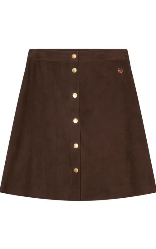 Busnel Alianne Suede Skirt Espresso